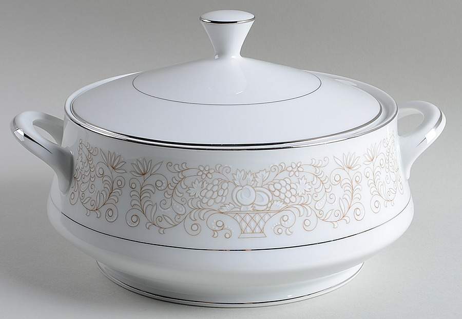Golden Glow Round Covered Vegetable by Oneida-1