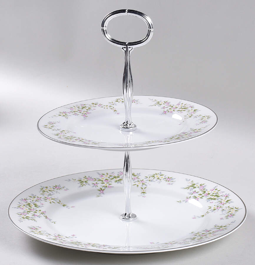 Grandeur 6 5/8"-10"  2 Tiered Serving Tray (Dp, Sp) HC by Oneida-1