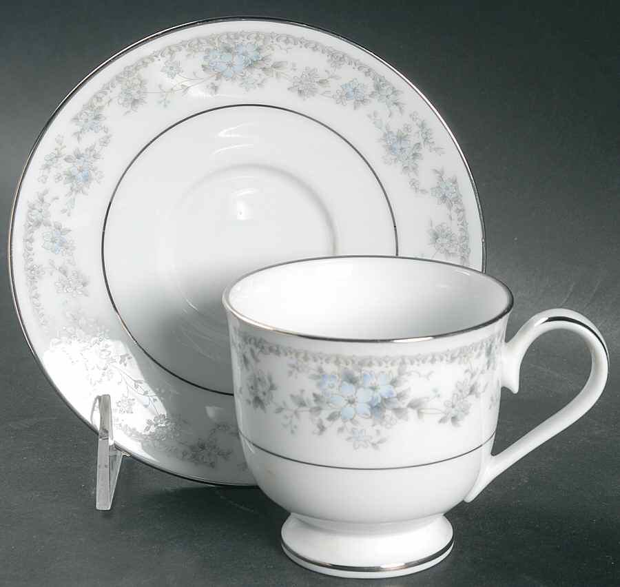 Heiress Footed Cup & Saucer Set by Oneida-1