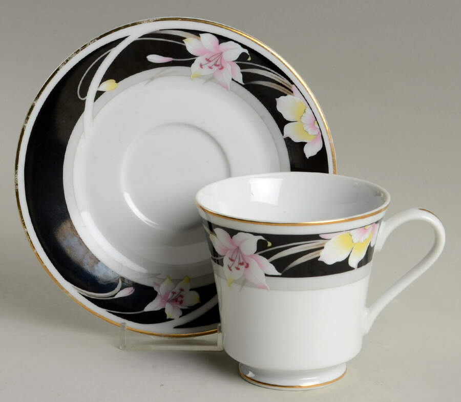 Persuasion Footed Cup & Saucer Set by Oneida-1