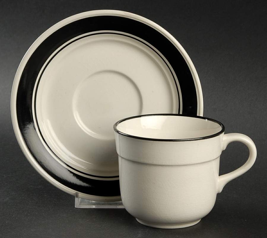 Ravenshead Flat Cup & Saucer Set by Oneida-1