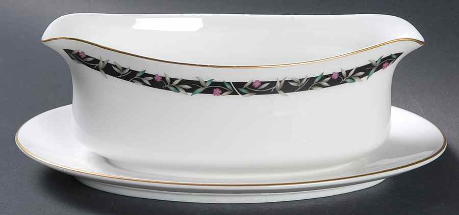 Serenade Gravy Boat with Attached Underplate by Oneida-1
