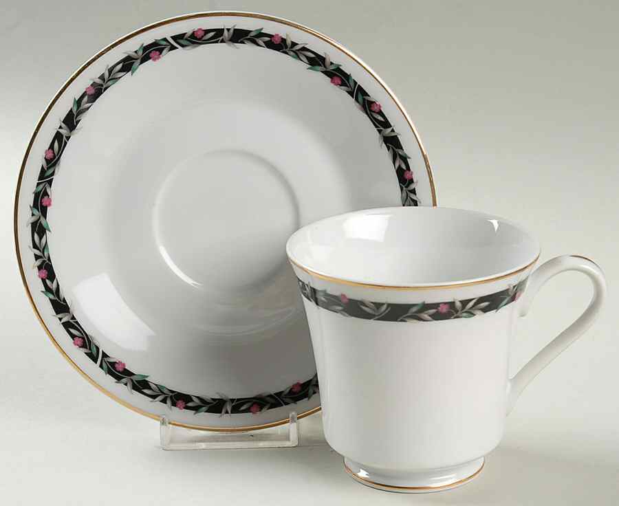Serenade Footed Cup & Saucer Set by Oneida-1