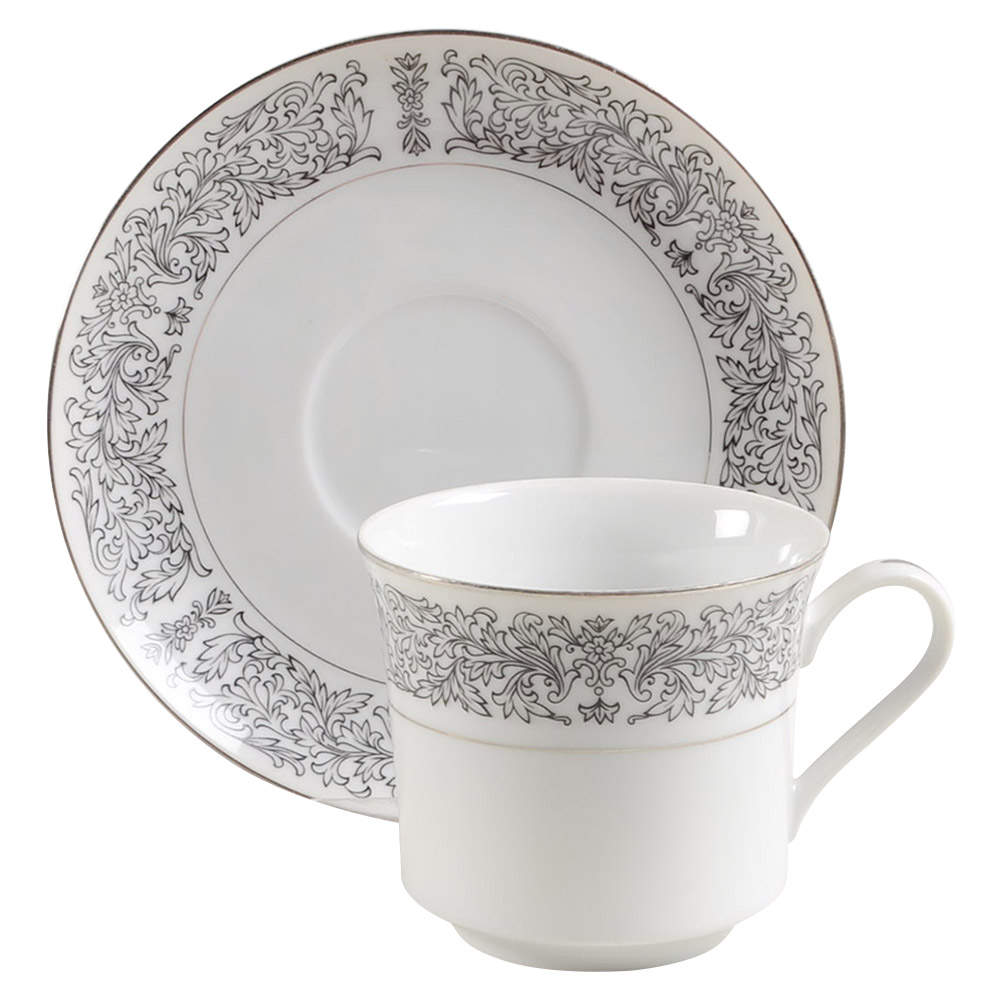 Spanish Lace Flat Cup & Saucer Set by Oneida-1