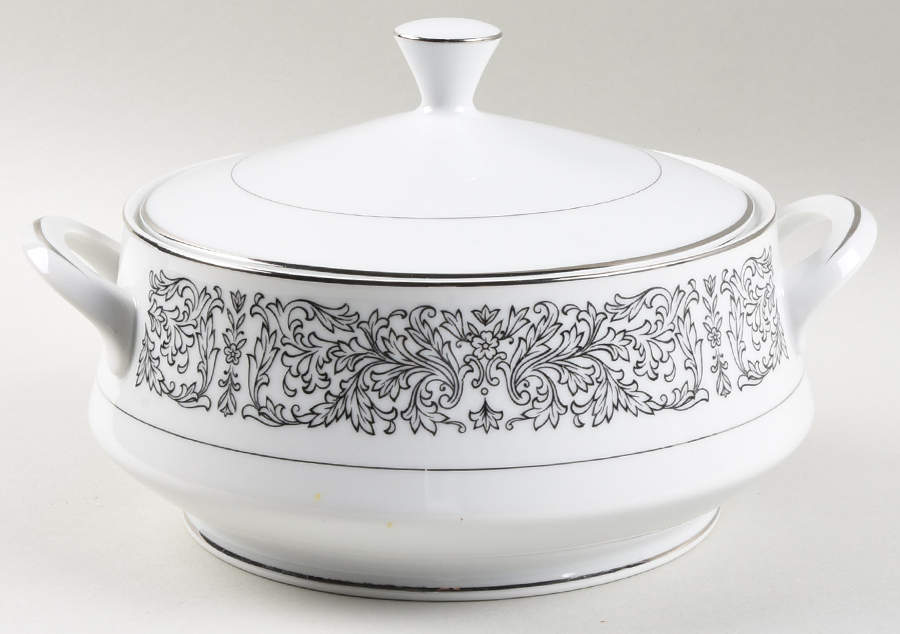 Spanish Lace Round Covered Vegetable by Oneida-1