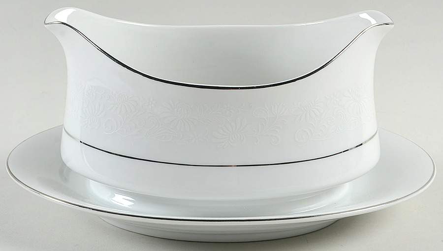 Summer Mist Gravy Boat with Attached Underplate by Oneida-1
