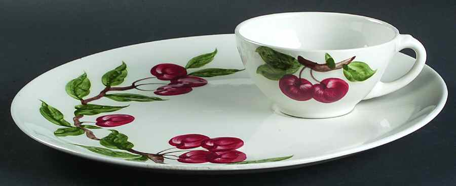 Cherry Snack Plate & Cup Set by Orchard-1