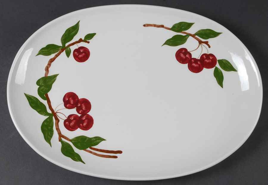 Cherry 14" Oval Serving Platter by Orchard-1