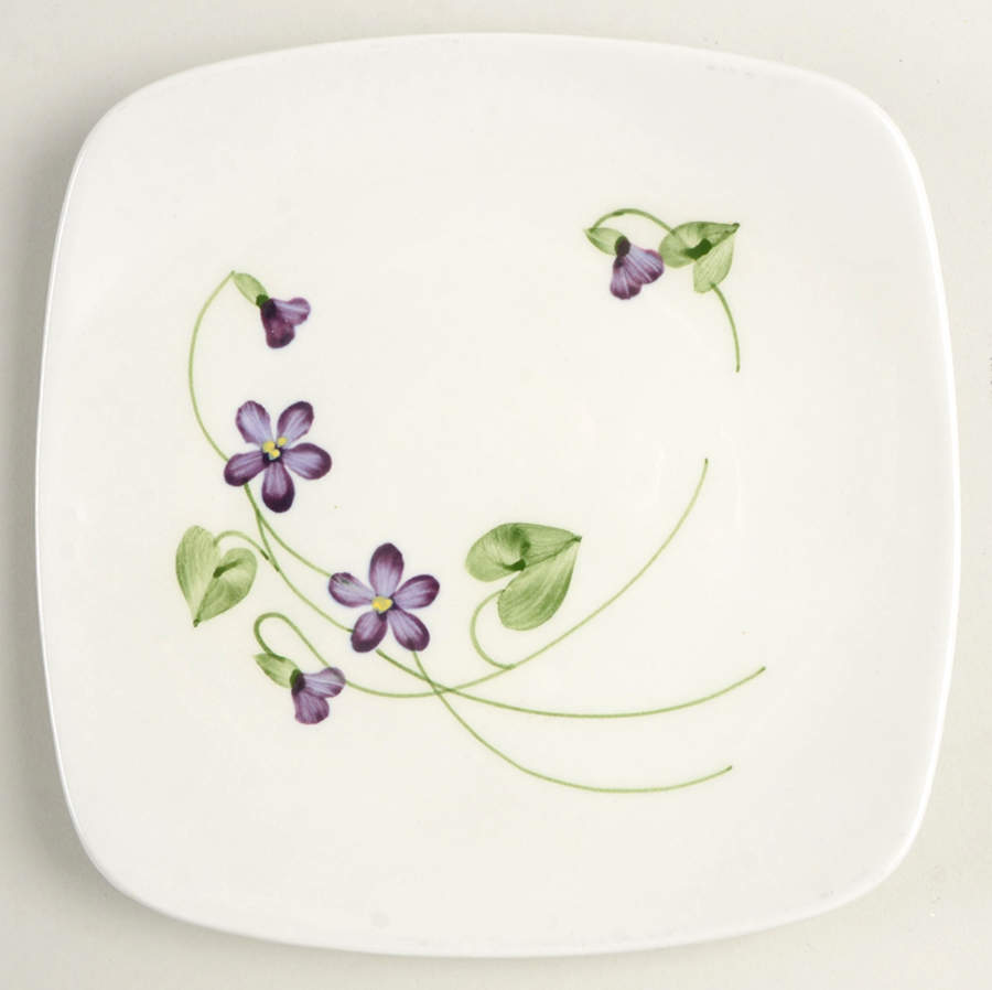Wood Violet Square Salad Plate by Orchard-1