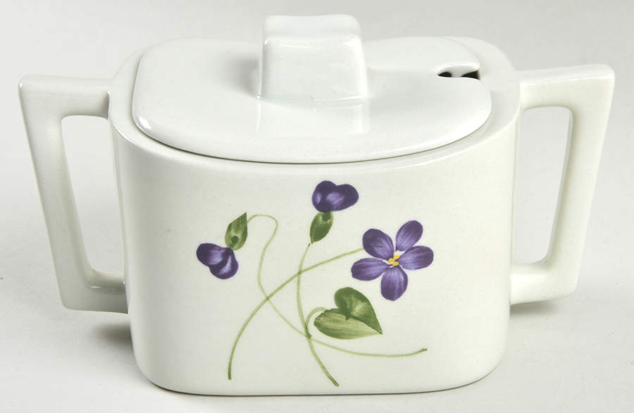 Wood Violet Square Gravy Boat & Lid by Orchard-1