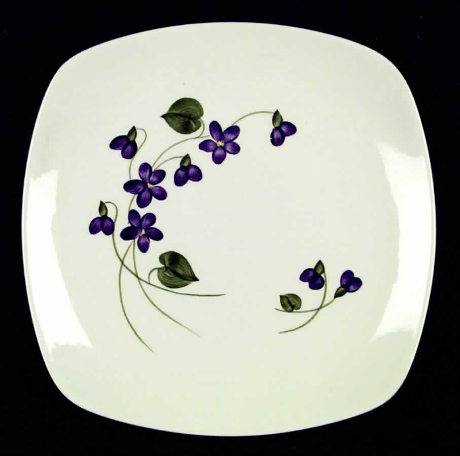 Wood Violet Square Dinner Plate by Orchard-1