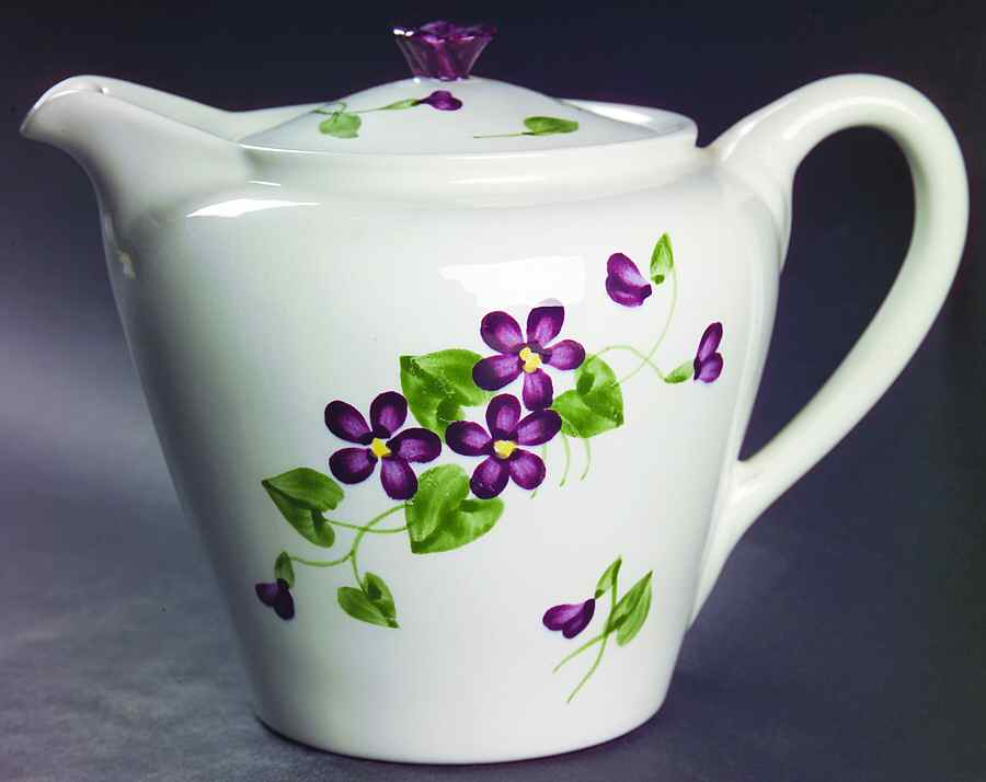 Wood Violet Square Teapot & Lid by Orchard-1