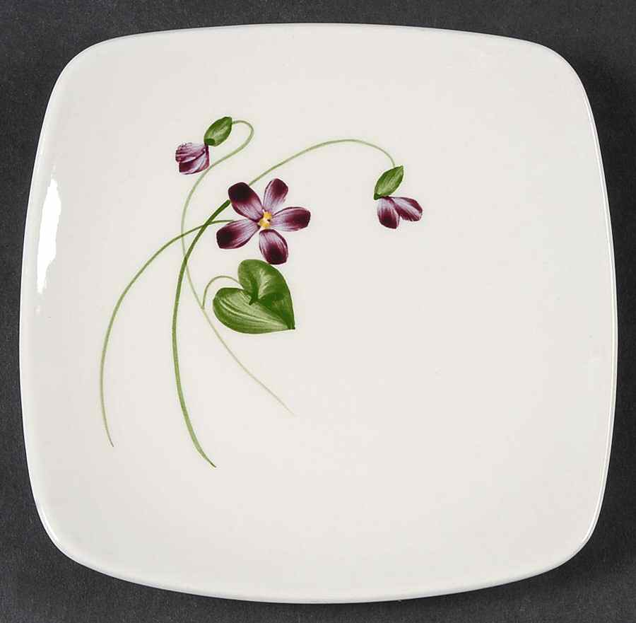Wood Violet Square Bread & Butter Plate by Orchard-1