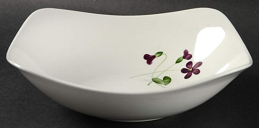 Wood Violet Square 8" Round Vegetable Bowl by Orchard-1