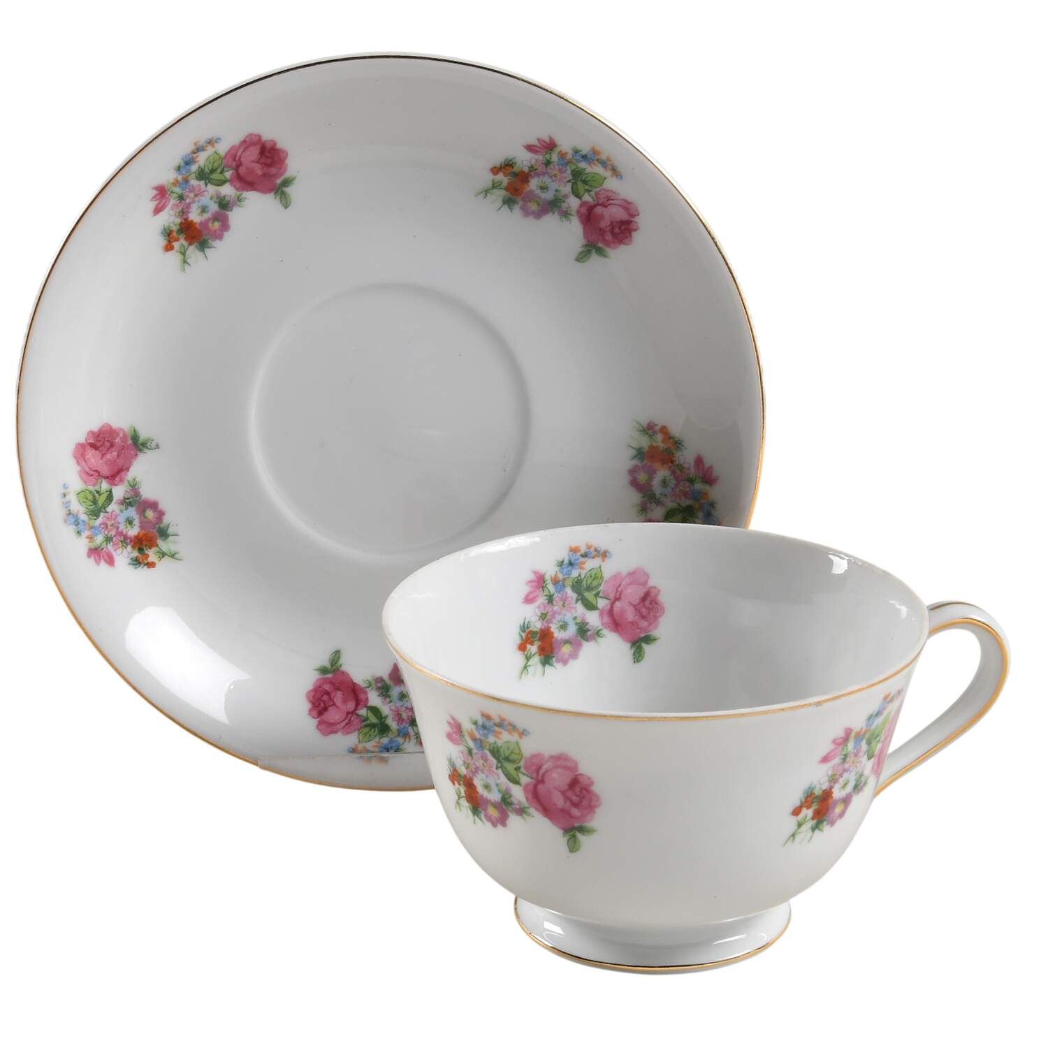 ORI3 Footed Cup & Saucer Set by Orion (Japan)-1