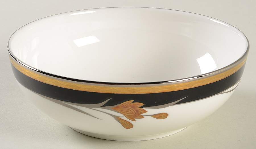 24K Black Fruit/Dessert (Sauce) Bowl by Oscar De La Renta-1