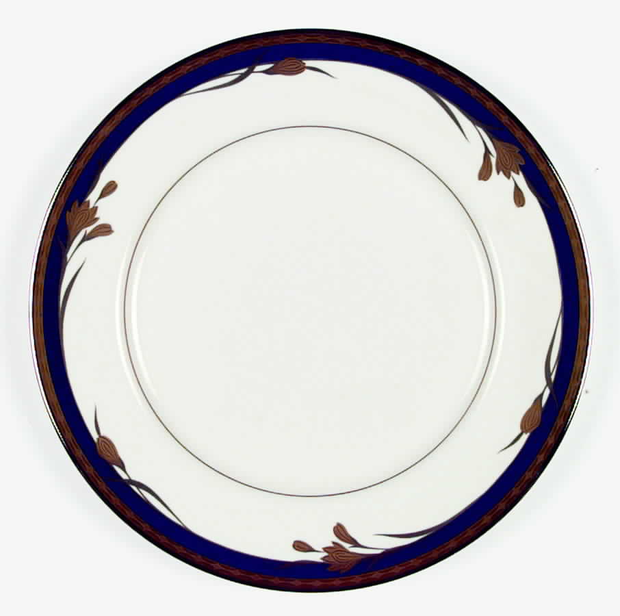 24K Cobalt Blue Dinner Plate by Oscar De La Renta-1