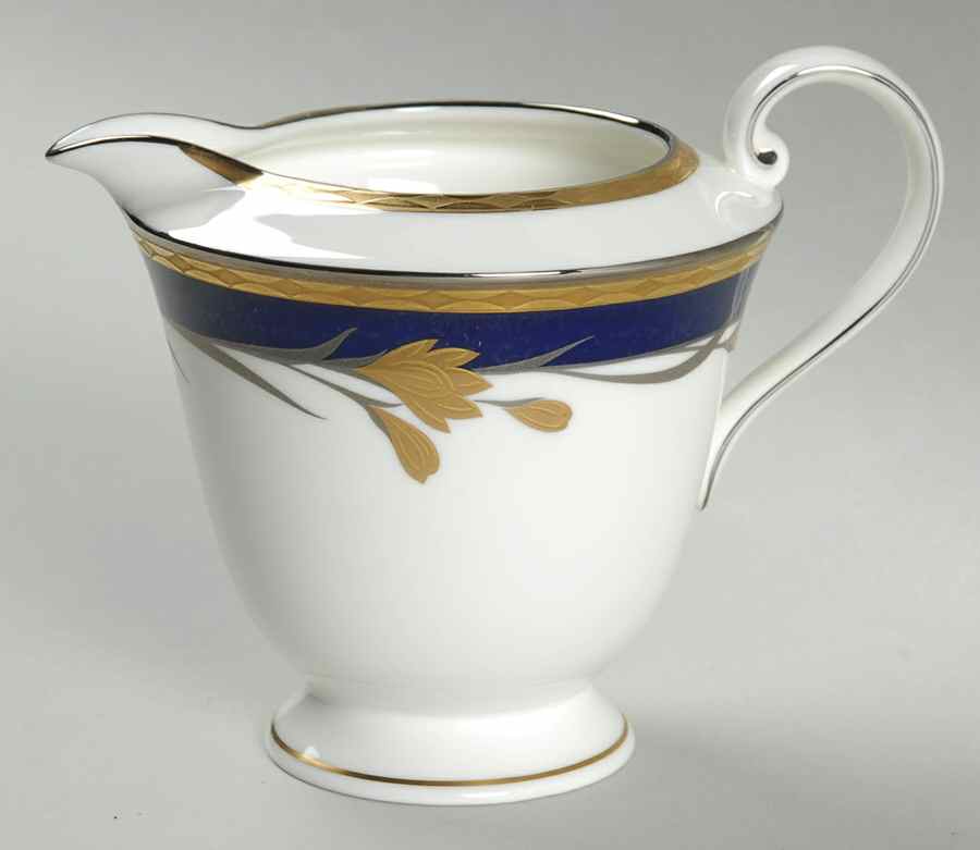 24K Cobalt Blue Creamer by Oscar De La Renta-1