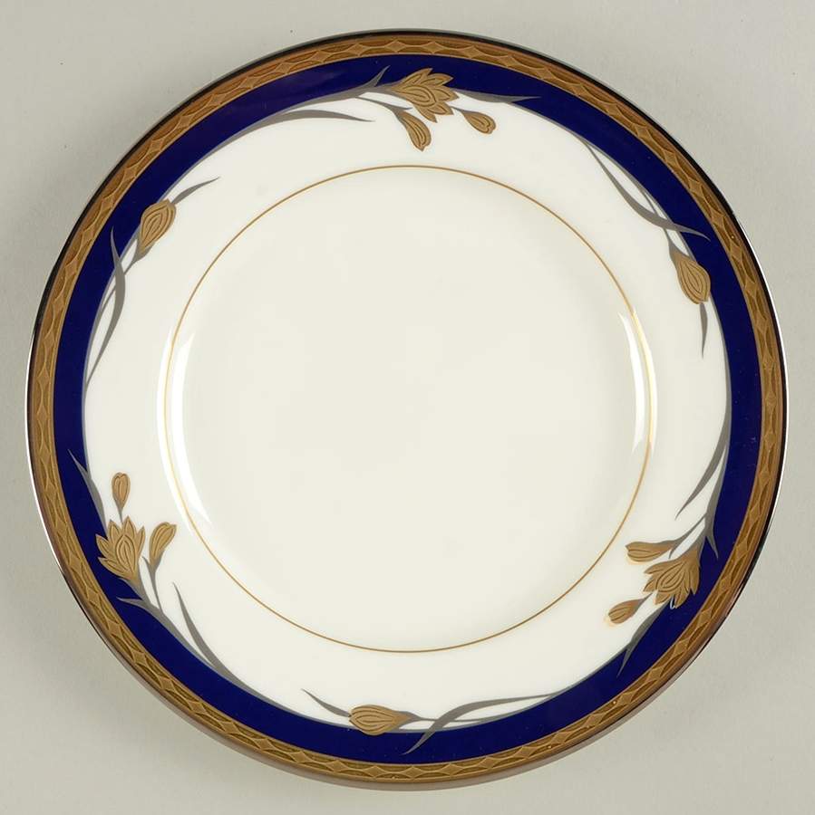 24K Cobalt Blue Salad Plate by Oscar De La Renta-1