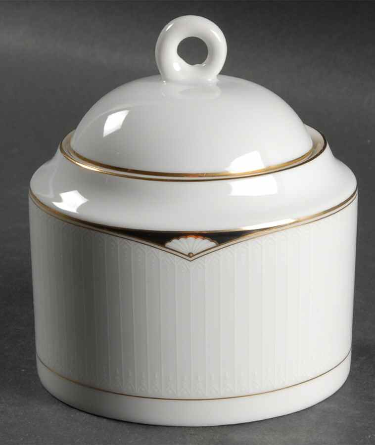 Aegean Sugar Bowl & Lid by Oscar De La Renta-1