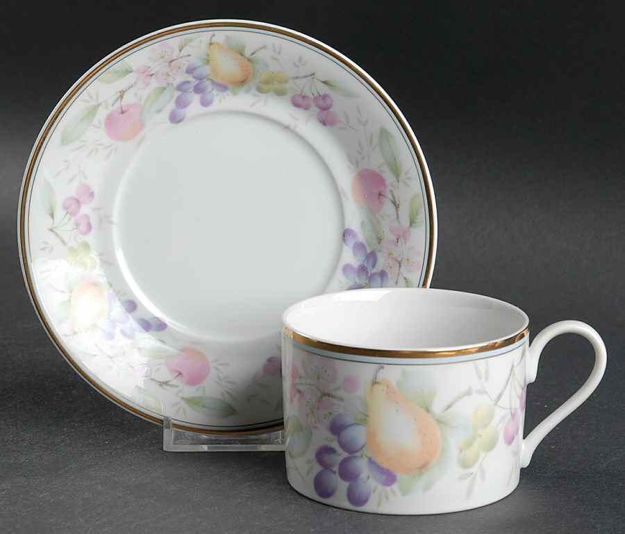 Autumn Glory Flat Cup & Saucer Set by Oscar De La Renta-1