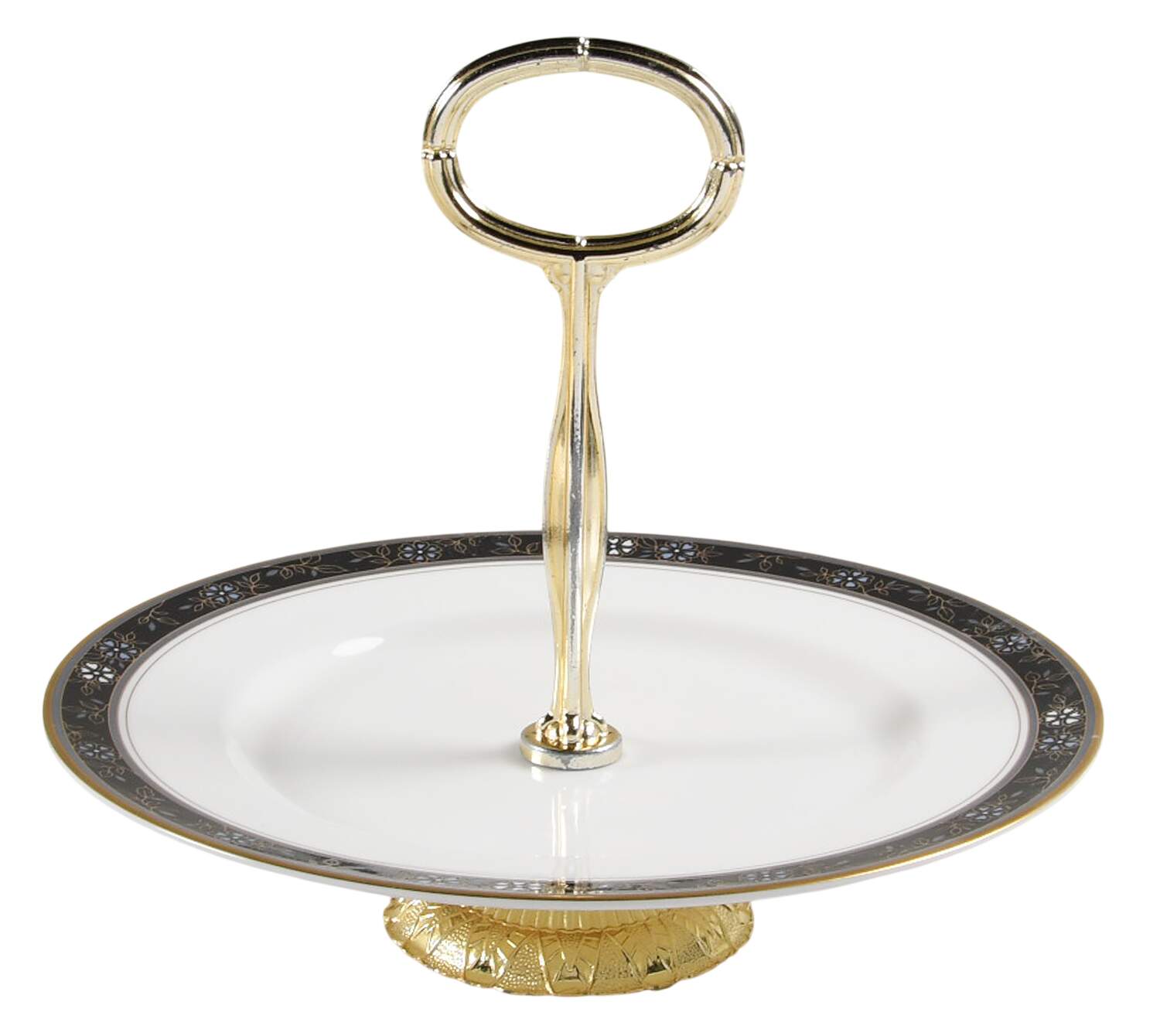 Aviance Black 6" - 7" Tidbit (from Salad Plate) HC by Oscar De La Renta-1