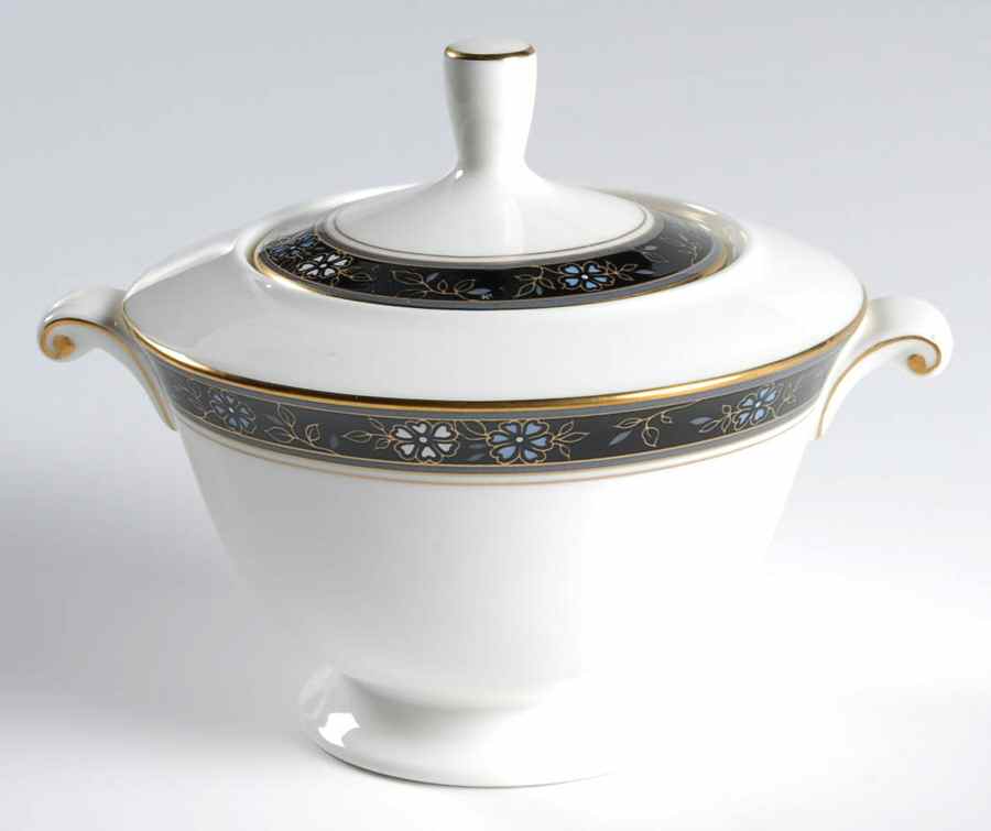 Aviance Black Sugar Bowl & Lid by Oscar De La Renta-1
