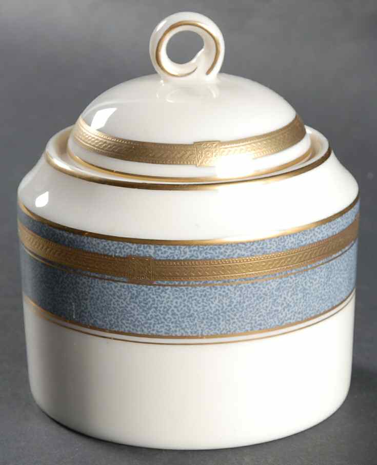 Baronesse Gray Sugar Bowl & Lid by Oscar De La Renta-1
