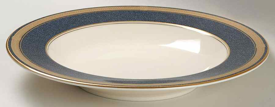 Baronesse Lapis Rim Soup Bowl by Oscar De La Renta-1