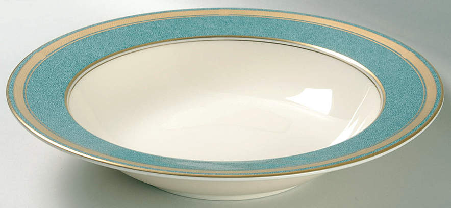 Baronesse Teal 10" Round Vegetable Bowl by Oscar De La Renta-1