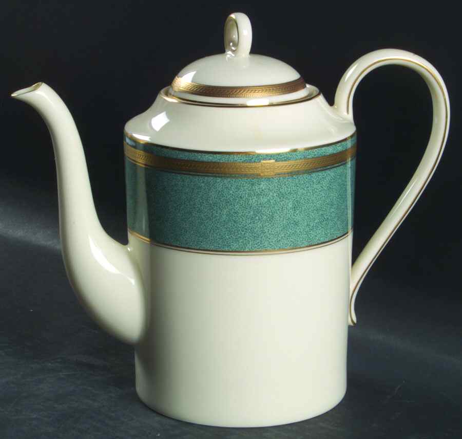 Baronesse Teal Coffee Pot & Lid by Oscar De La Renta-1