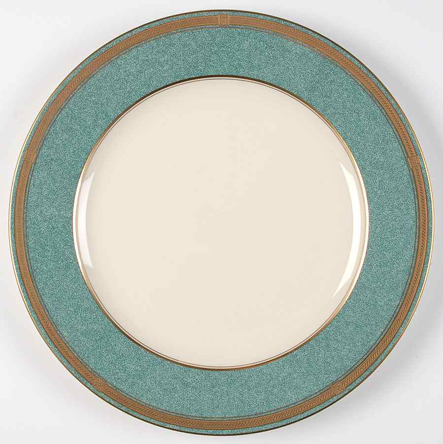Baronesse Teal 12" Chop Plate (Round Platter) by Oscar De La Renta-1