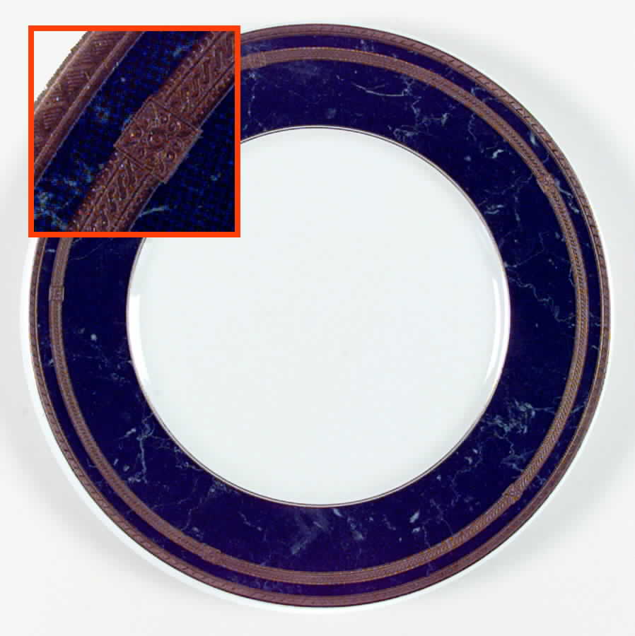 Black Travertine Dinner Plate by Oscar De La Renta-1