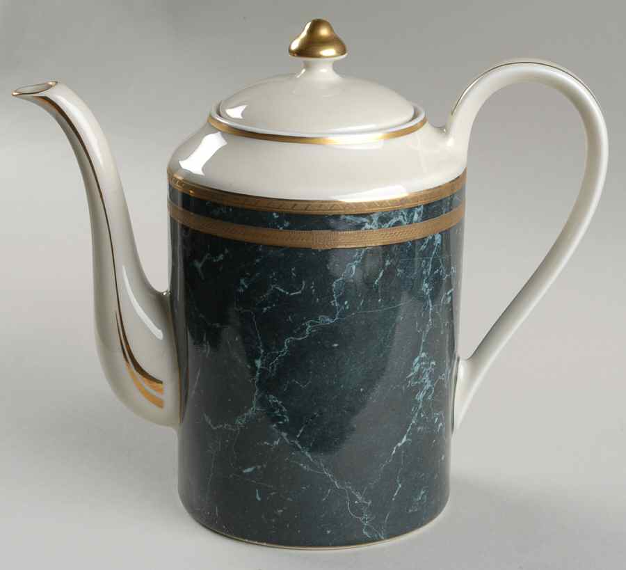 Black Travertine Coffee Pot & Lid by Oscar De La Renta-1
