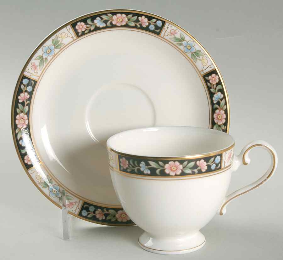 Brielle Footed Cup & Saucer Set by Oscar De La Renta-1