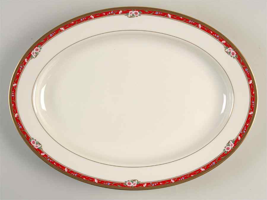 Chateau Rose 14" Oval Serving Platter by Oscar De La Renta-1