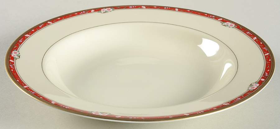 Chateau Rose Rim Soup Bowl by Oscar De La Renta-1