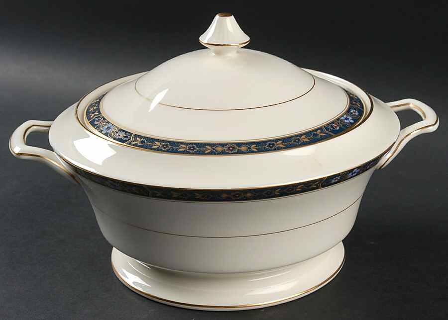 Cloisonne Round Covered Vegetable by Oscar De La Renta-1