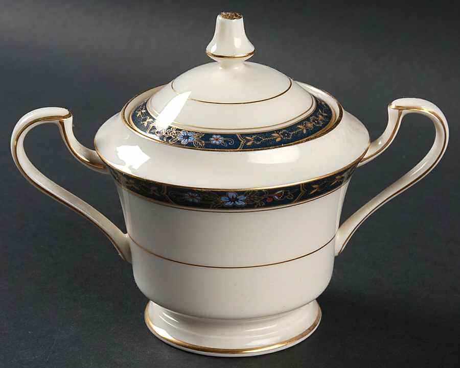 Cloisonne Sugar Bowl & Lid by Oscar De La Renta-1