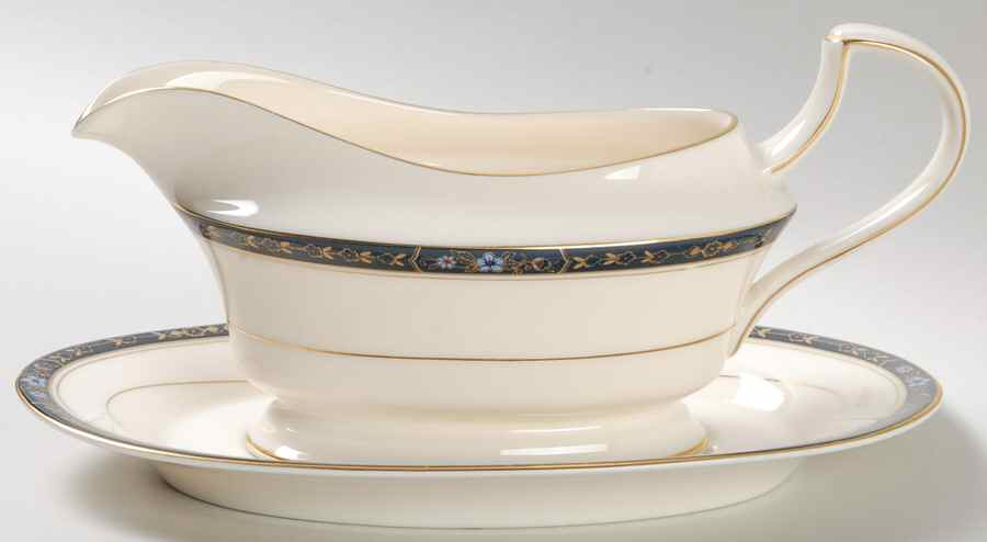 Cloisonne Gravy Boat & Underplate by Oscar De La Renta-1