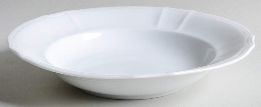 Classic Tradition White Large Rim Soup Bowl by Oscar De La Renta-1