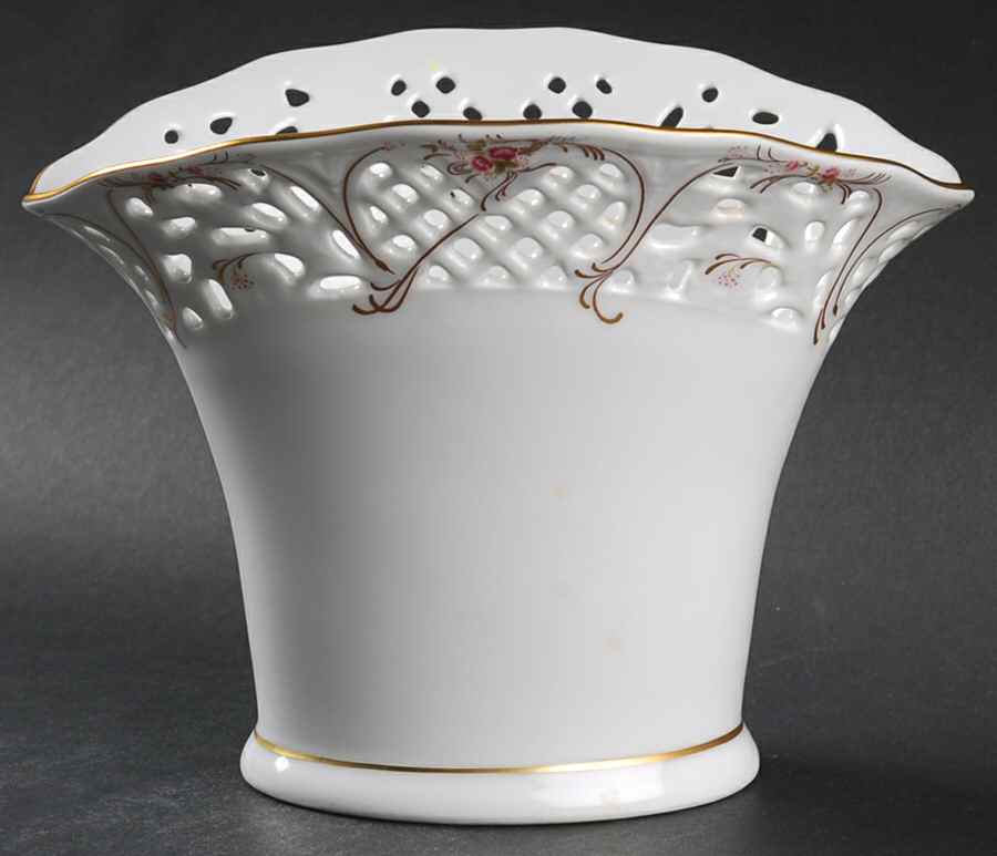 De La Renta Rose 5" Pierced Vase by Oscar De La Renta-1