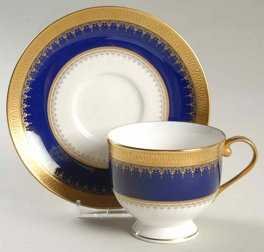 Dinner At Eight Footed Cup & Saucer Set by Oscar De La Renta-1