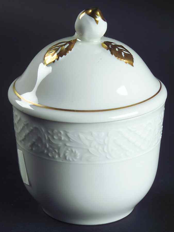 Dresden Gold Sugar Bowl & Lid by Oscar De La Renta-1