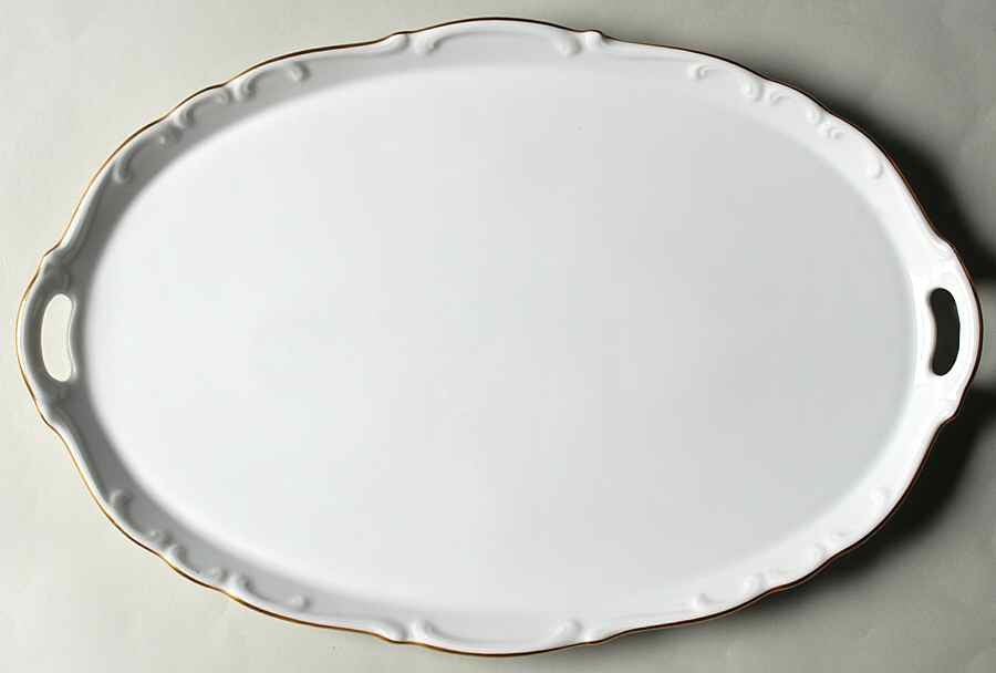 Dresden Gold 16" Oval Serving Platter by Oscar De La Renta-1