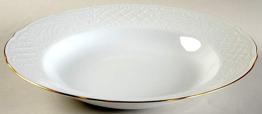 Dresden Gold Large Rim Soup Bowl by Oscar De La Renta-1