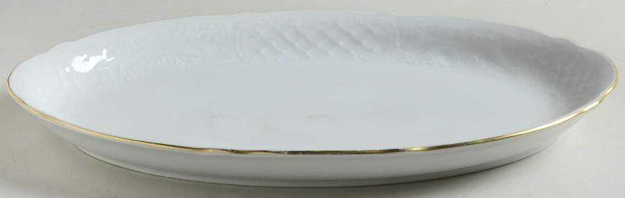 Dresden Gold 12" Oval Serving Platter by Oscar De La Renta-1