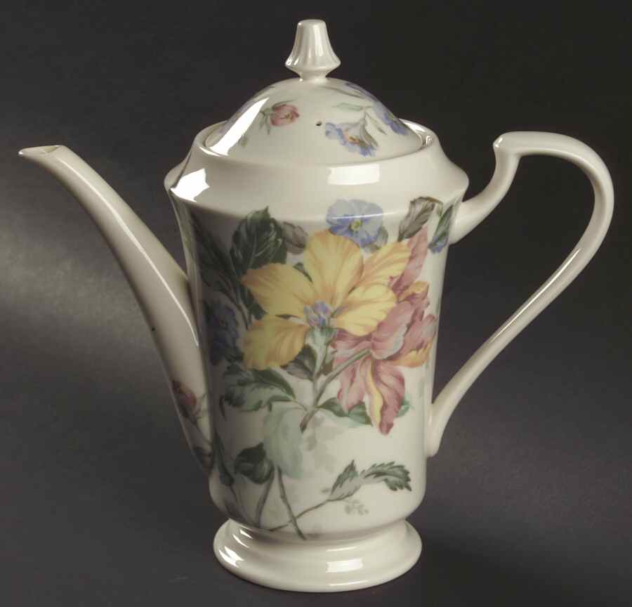 English Tapestry Coffee Pot & Lid by Oscar De La Renta-1