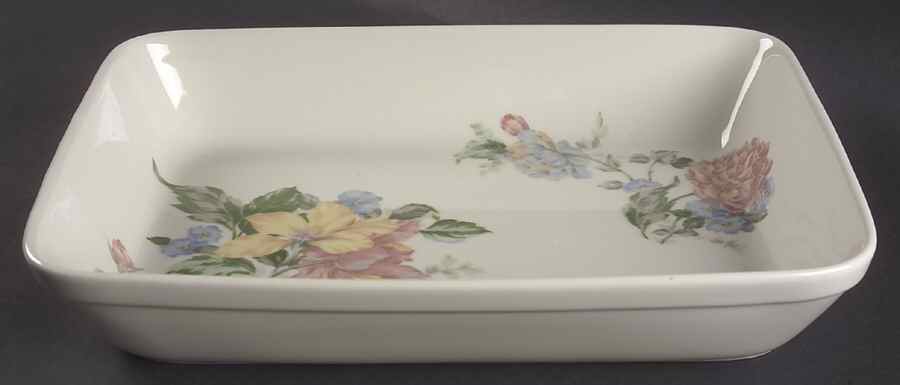 English Tapestry 13"  Rectangular Baker by Oscar De La Renta-1