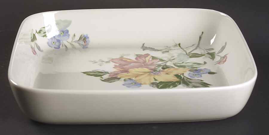 English Tapestry 10" Square Baker by Oscar De La Renta-1